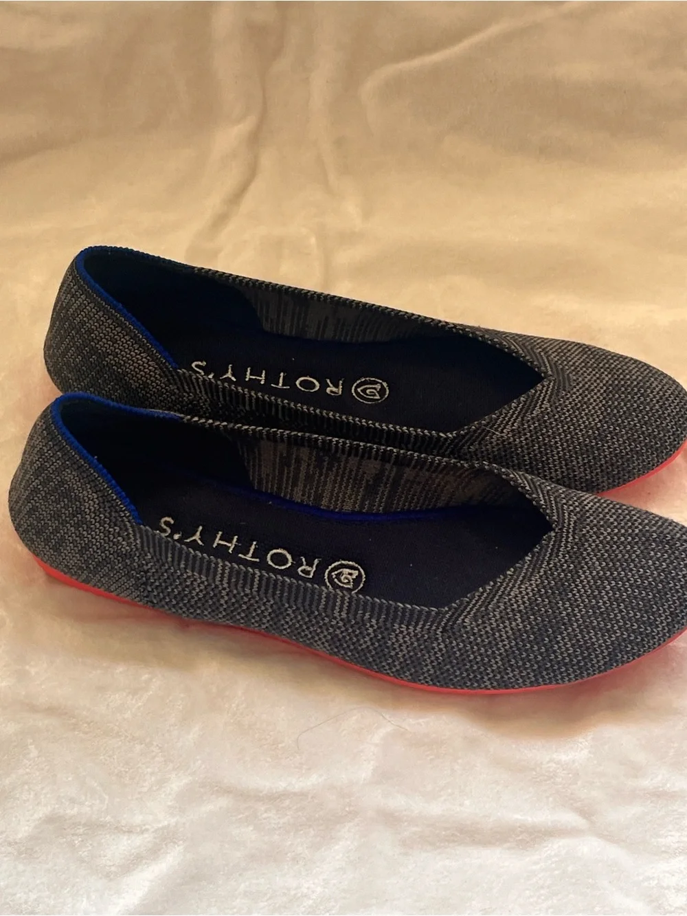 Rothy's Gray Knit Ballet Flats in great condition